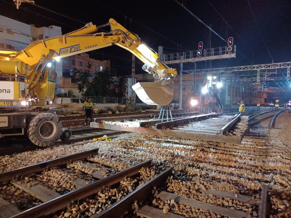 Obras del Corredor Mediterráneo.