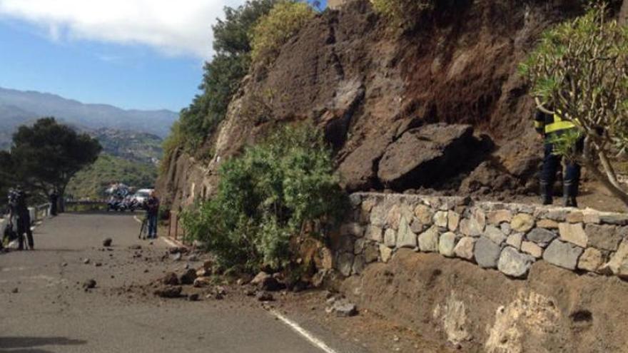 Cerrada la carretera de Bandama