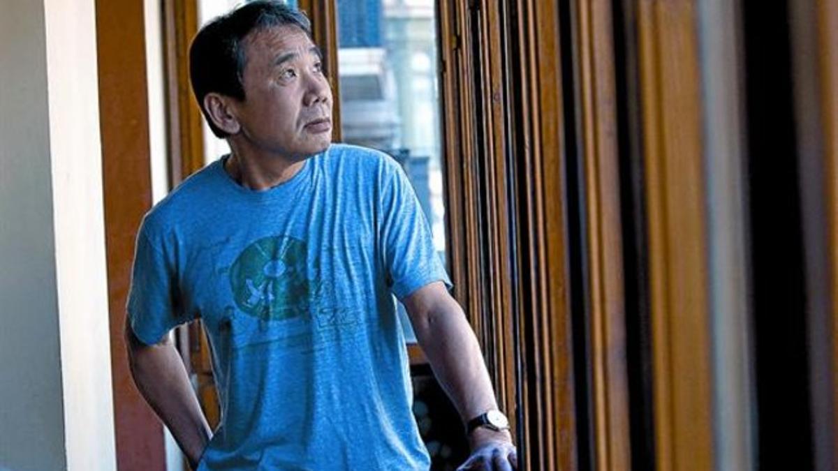 Haruki Murakami, en Casa Àsia durante su primera visita a Barcelona, en marzo del 2009.
