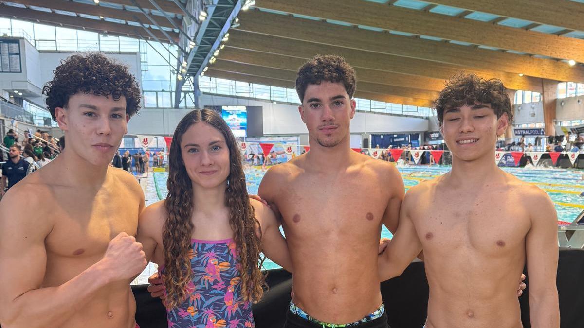 Los cuatro representantes del CNSE en el Campeonato de España.