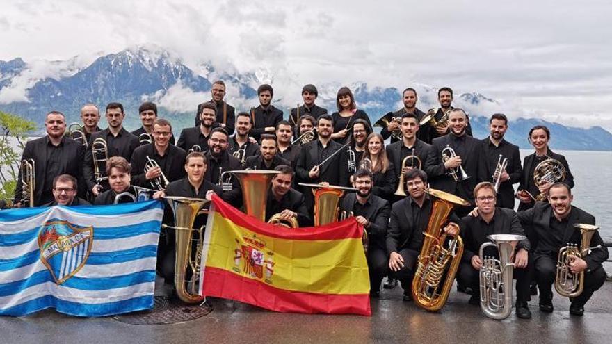 Integrantes de la Málaga Brass Band hacen patria chica en Suiza.