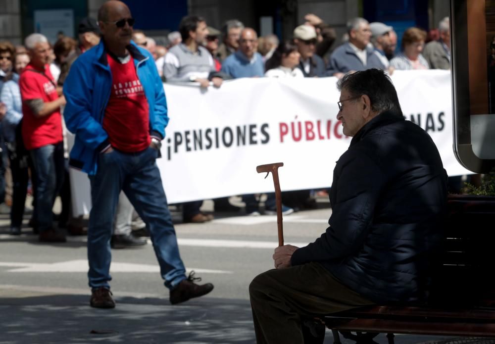 Manifestación de los pensionistas en Oviedo