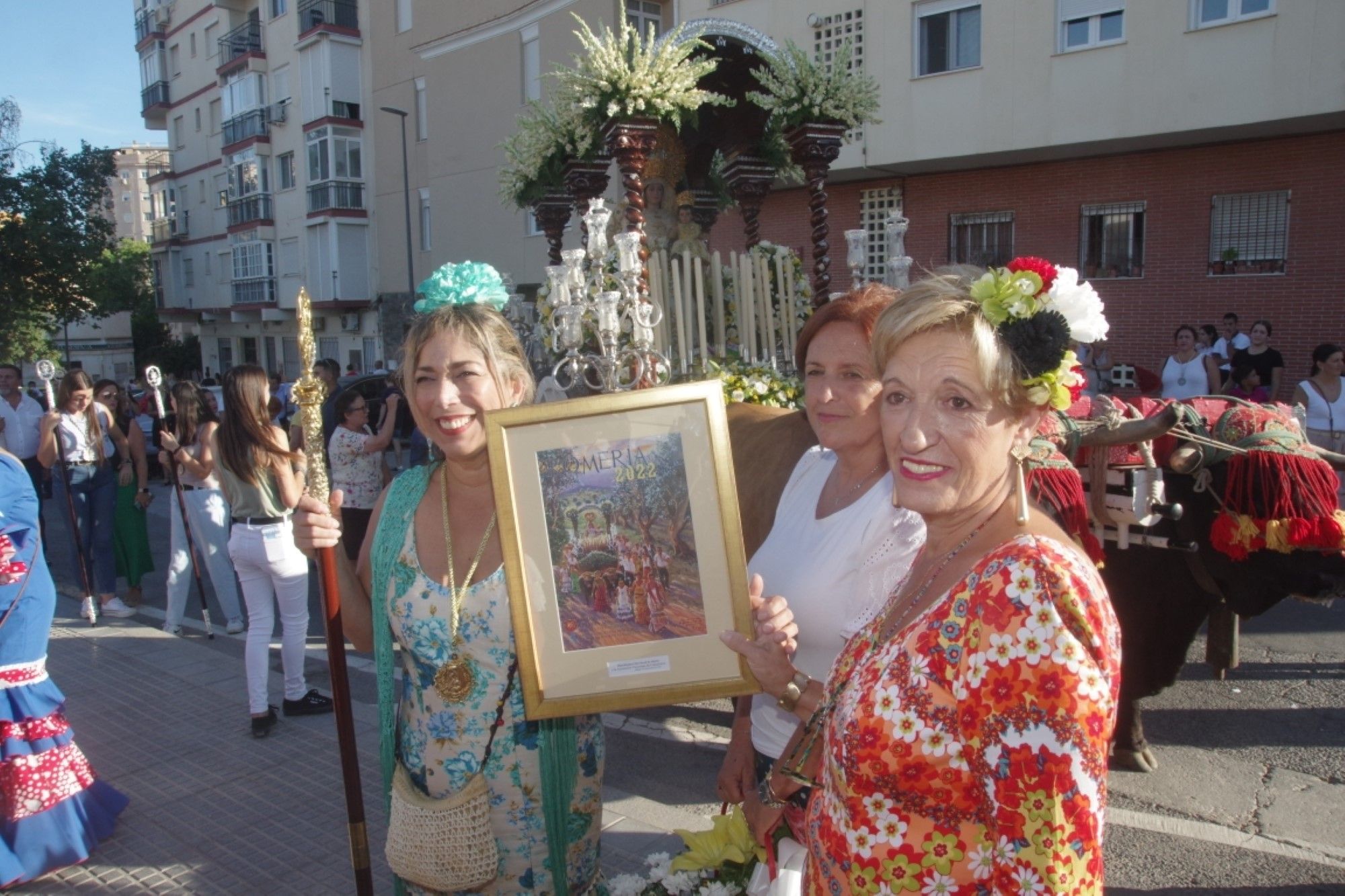 Salida de la romería de la Virgen de la Alegría desde Capuchinos