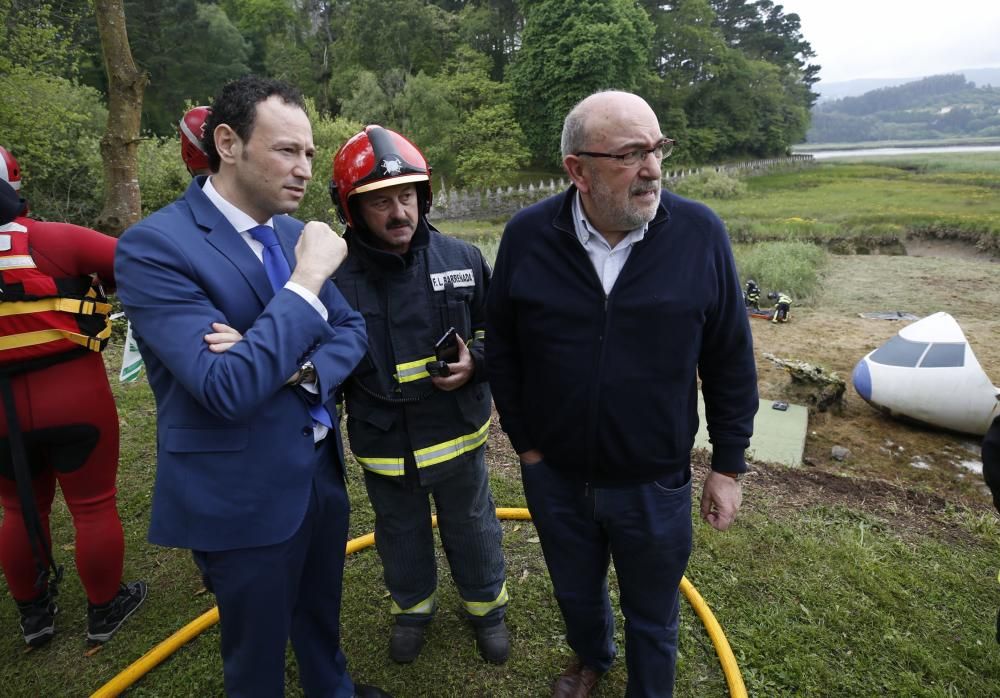 Doble simulacro de emergencias en Asturias: un accidente de avión y un gran incendio forestal