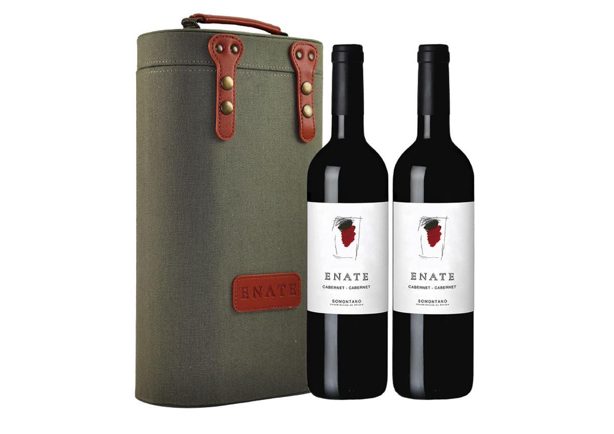 Pack de regalo 2 botellas de enate cabernet 2015 maletin portabotellas casagourmet