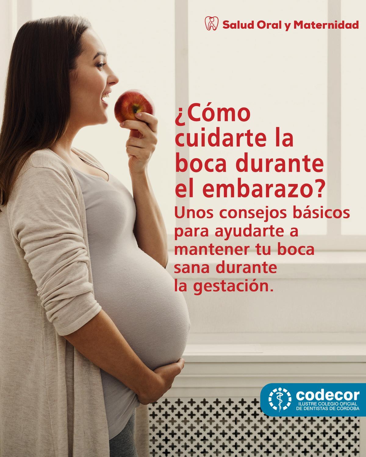 Cuidado de la boca durante el embarazo.