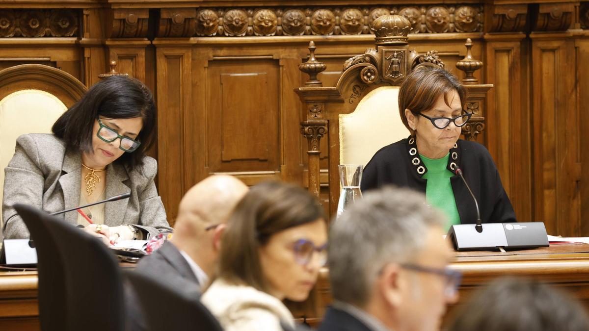 La Alcaldesa en un momento del Pleno.