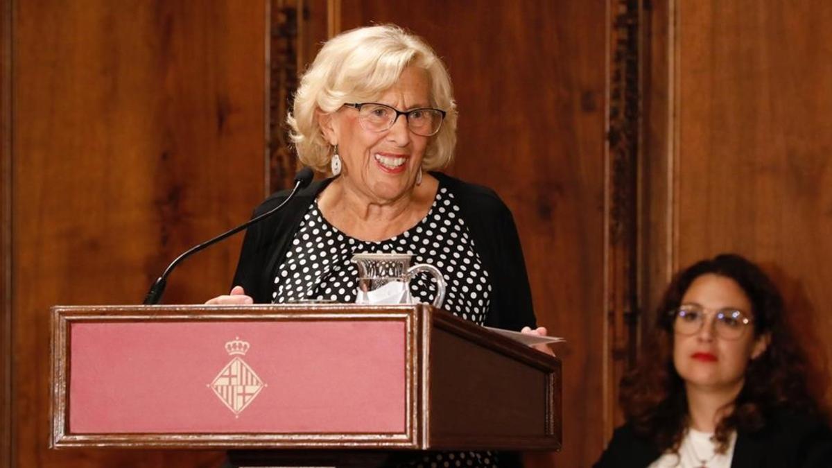 Manuela Carmena durante el discurso.