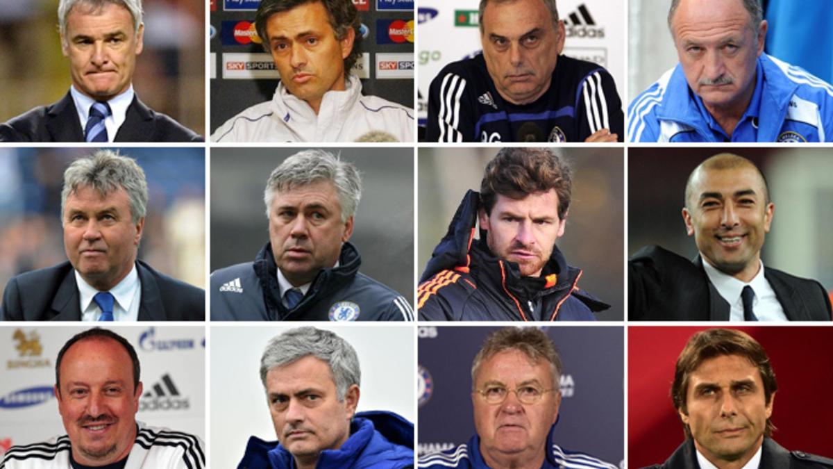 El banquillo del Chelsea ha visto desfilar a muchos entrenadores desde la llegada de Abramovich
