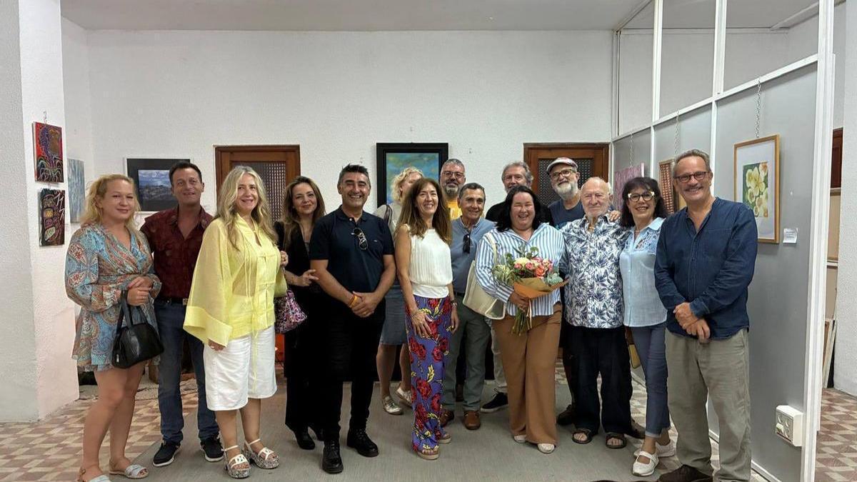 Inauguración de la muestra, el sábado.