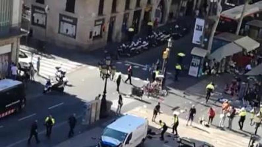 Vídeo de Las Ramblas tras el atentado