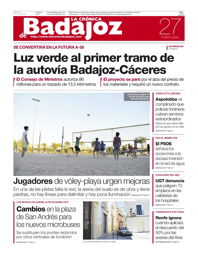 Consulta la portada correspondiente al día 27 de julio del 2022