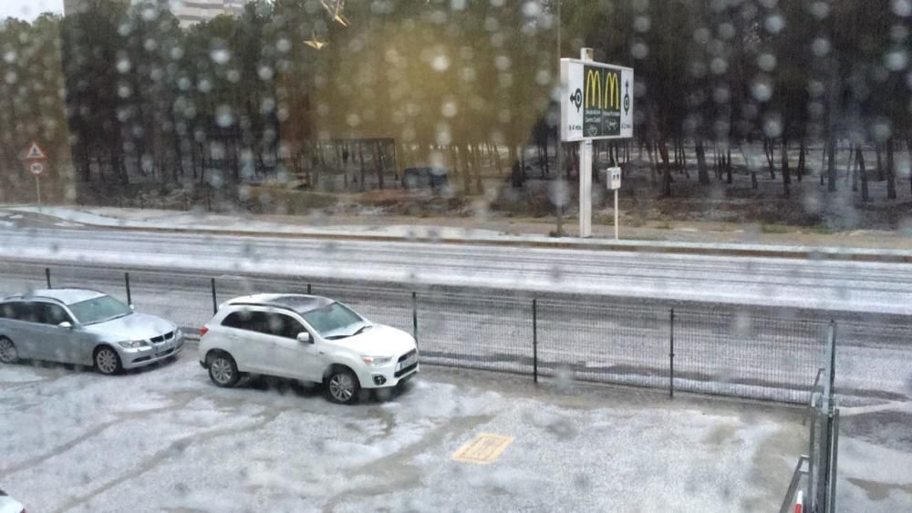 Fuerte granizada en Benidorm