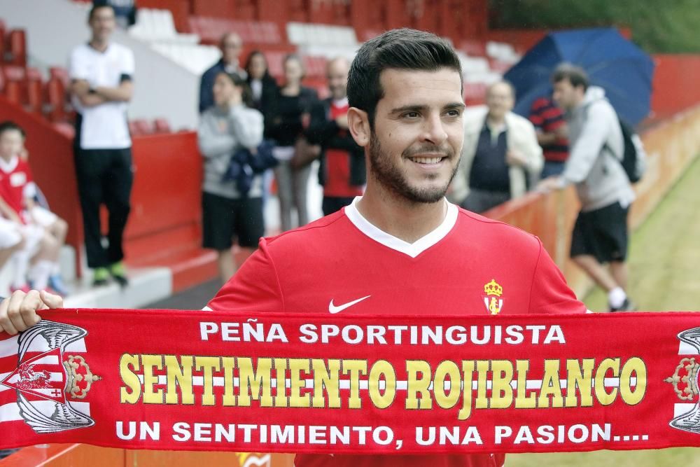 Presentación de Víctor Rodríguez como nuevo jugador del Sporting