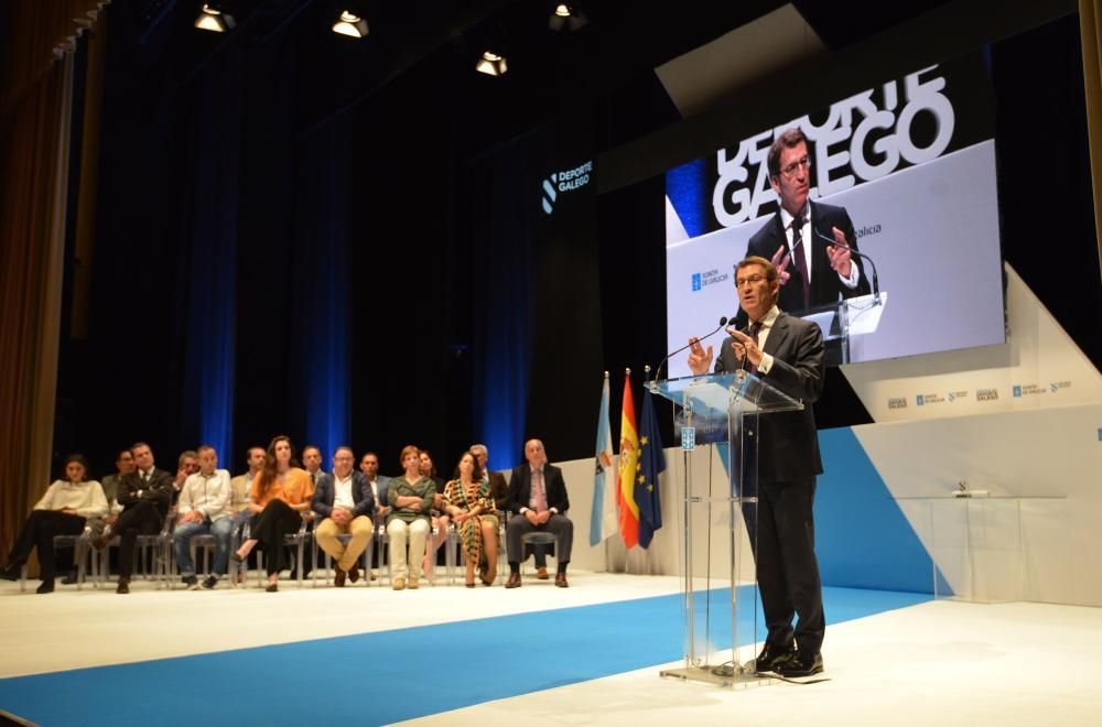 Los premiados, durante la gala // Gustavo Santos