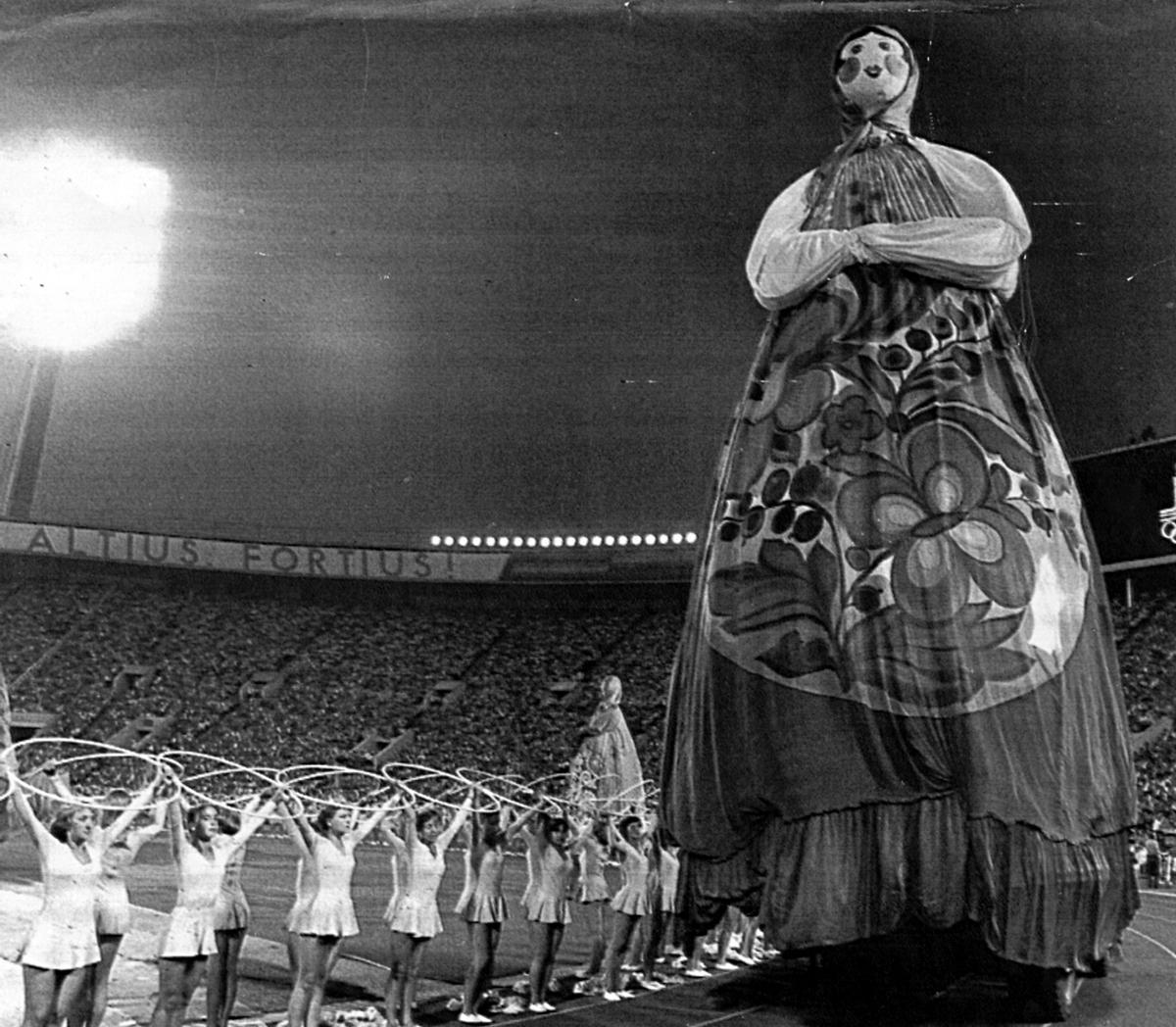 Ceremonia de inauguración de los JJ OO de Moscú en 1980.