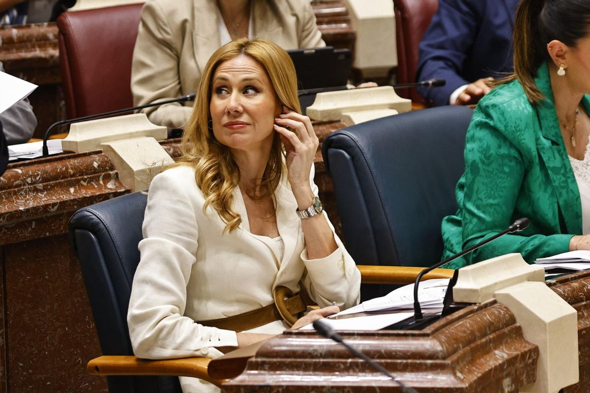 Marisa López Aragón en la Asamblea Regional este viernes.