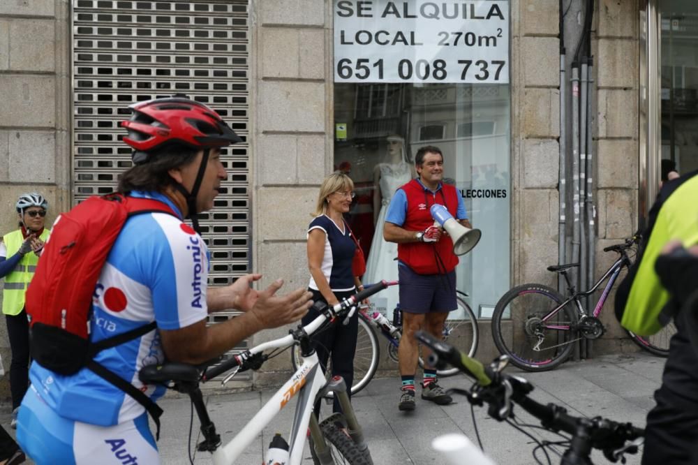 Marcha ciclista por la movilidad entre Vigo y Pontevedra