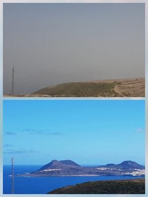 La calima tapona el cielo de Canarias