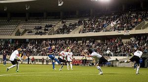Partit de L’Hospitalet-Barcelona de Copa del Rei (0-1).