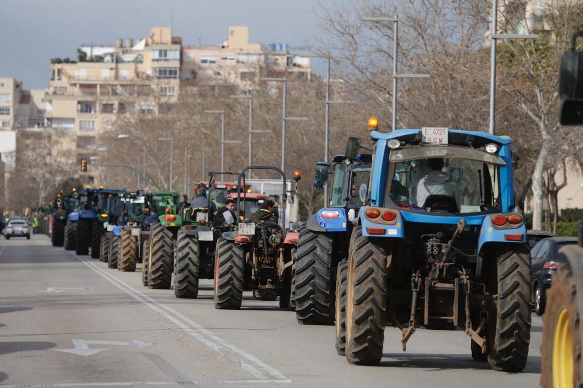 La tractorada en Mallorca, en imágenes