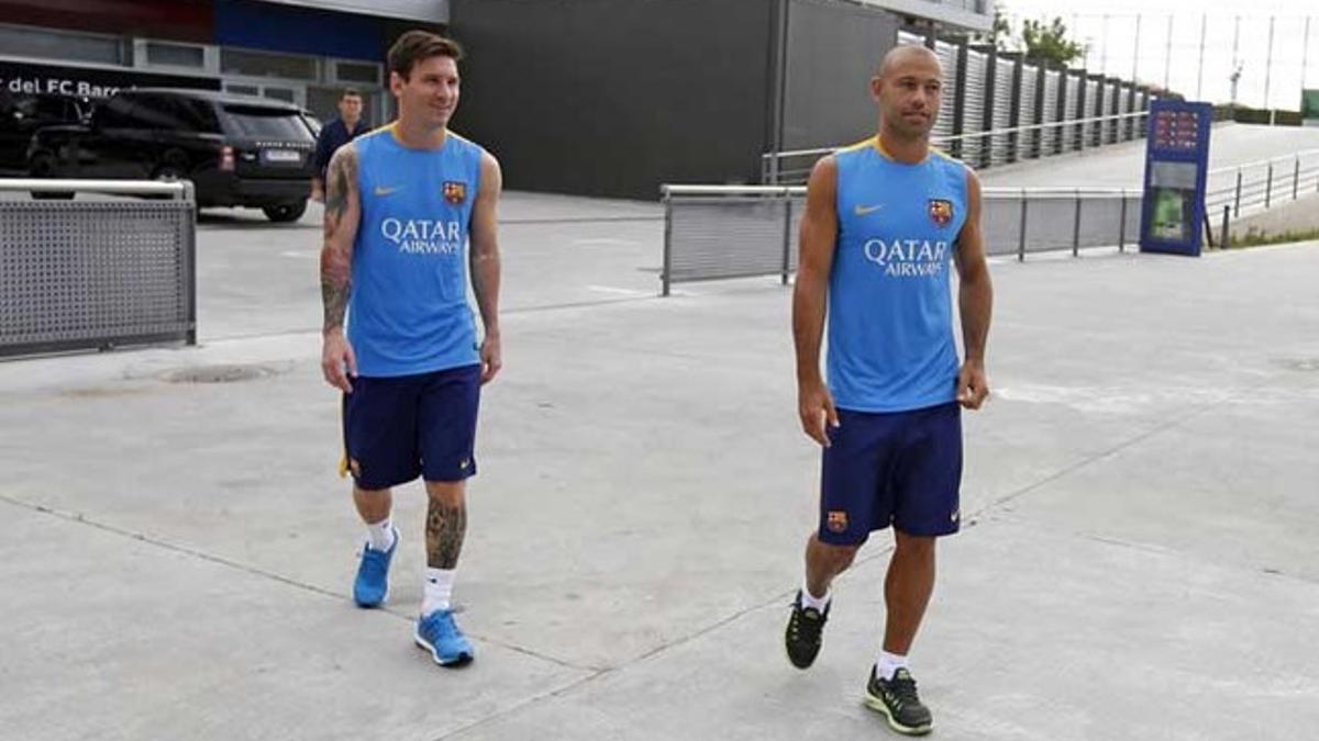 Messi y Mascherano, amigos, compatriotas y jugadores del FC Barcelona