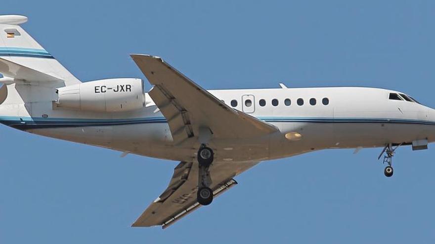 El avión en el que ha llegado Rajoy a Valencia.