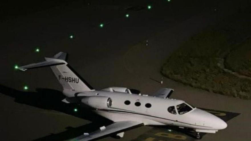 L’aeronau aterrada a l’aeroport d’Andorra-la Seu | DEP. TERRITORI