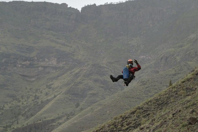 Rescate de un senderista en Charco Azul