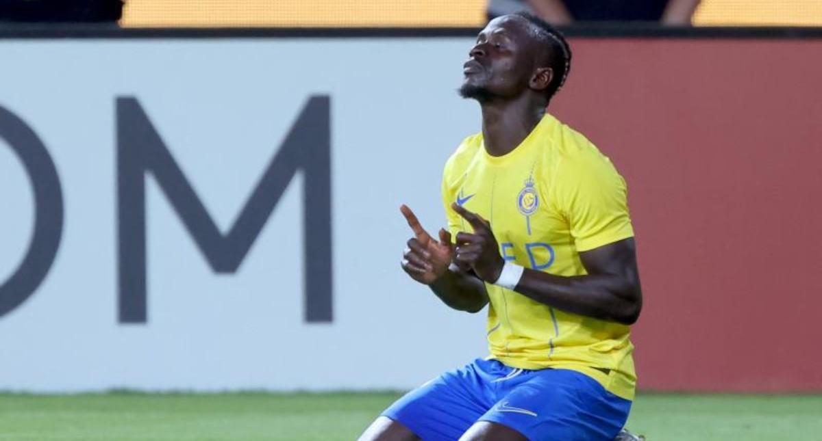 Sadio Mané celebra un gol con la camiseta del Al-Nassr