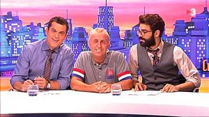 Joan Rufas, David Verdaguer i Jordi Ríos (Cruyff) en un moment de ’Crackòvia’, a TV-3.