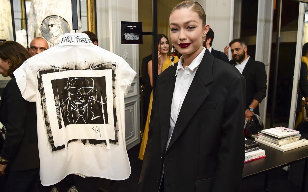 lmmarco50062051 paris  france   september 25  gigi hadid attends the tribute190926180019