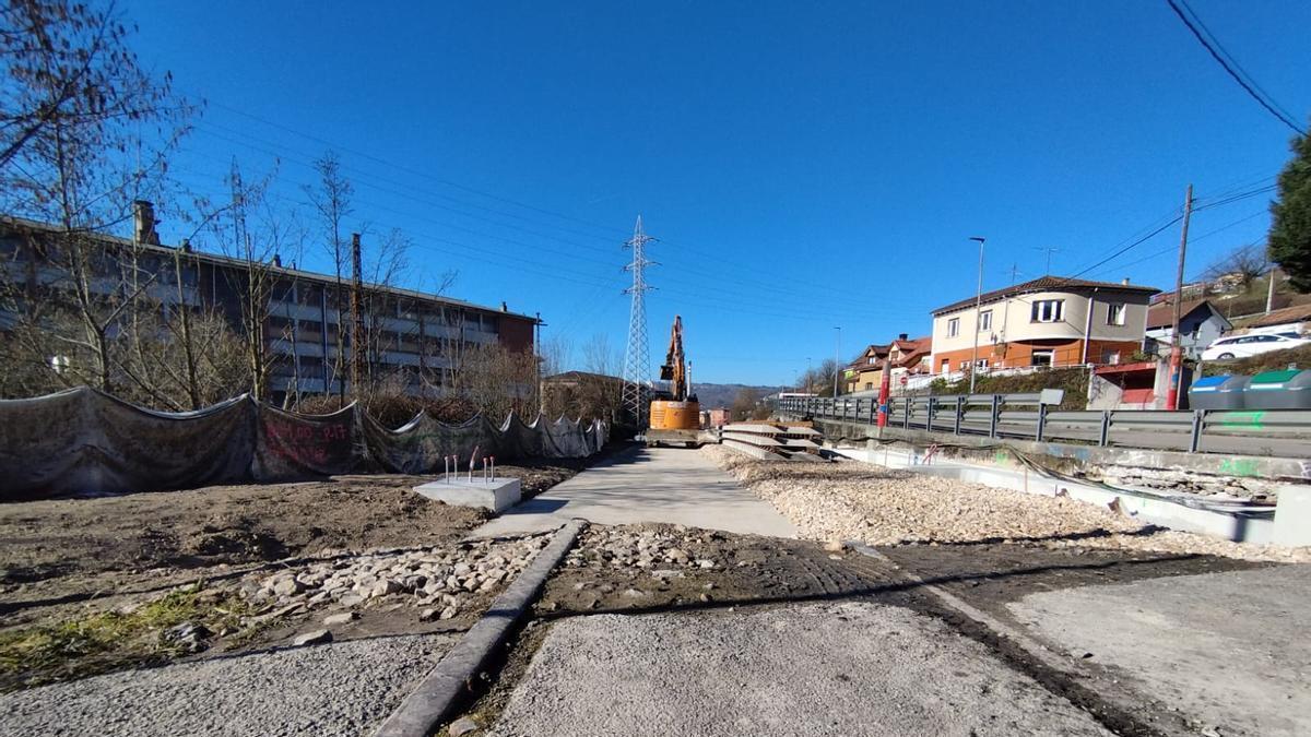 Obras del soterramiento en La Felguera