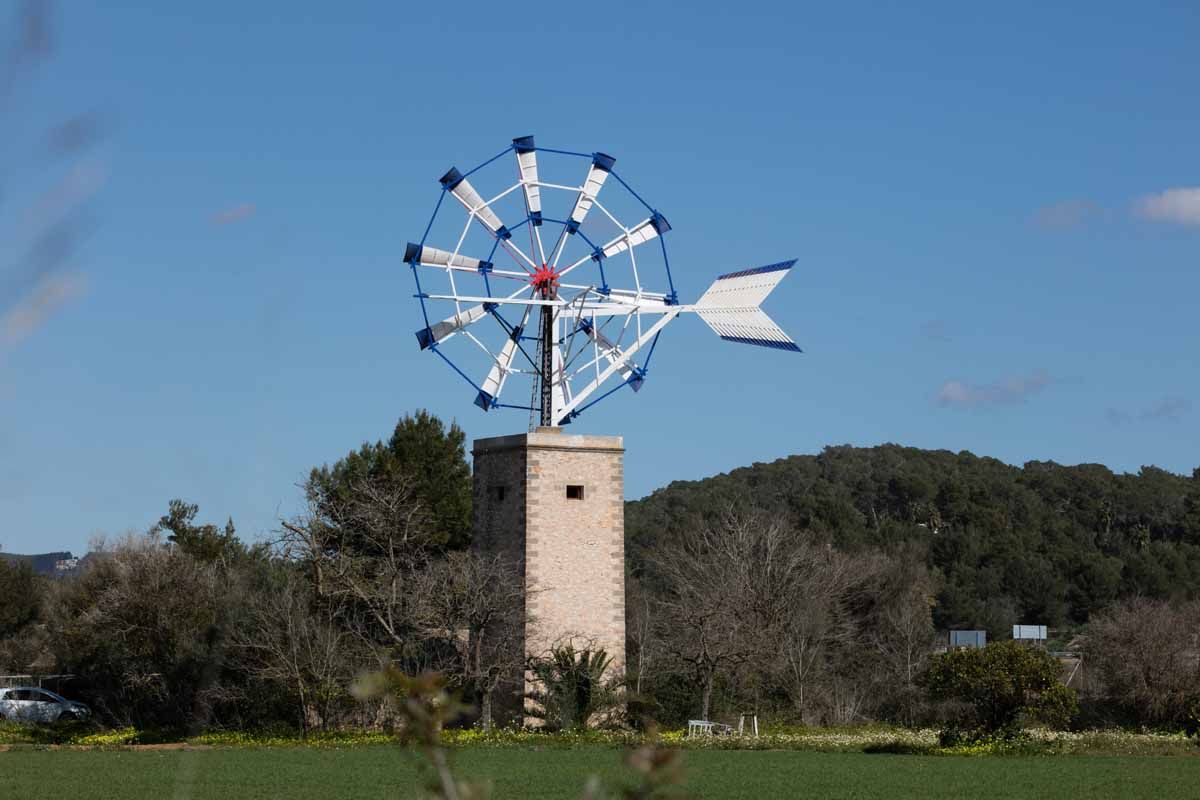 El molino de Ca n’Espanyol luce totalmente renovado en Ibiza
