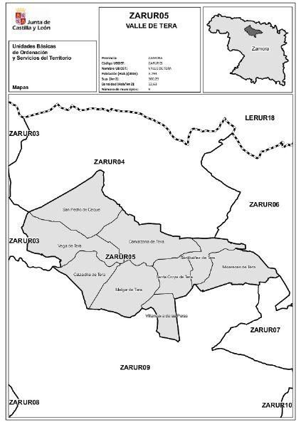 Mapa de las ubost en Zamora