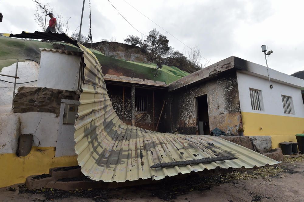 25-08-2019 GALDAR. Daños por el incendio en el quesería Cortijo de Galeote  | 25/08/2019 | Fotógrafo: Andrés Cruz