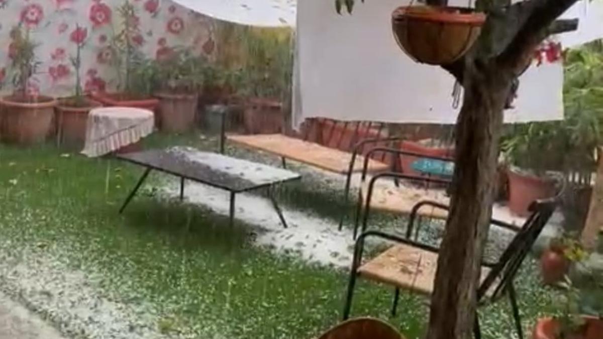 Granizo en los alrededores de Zamora