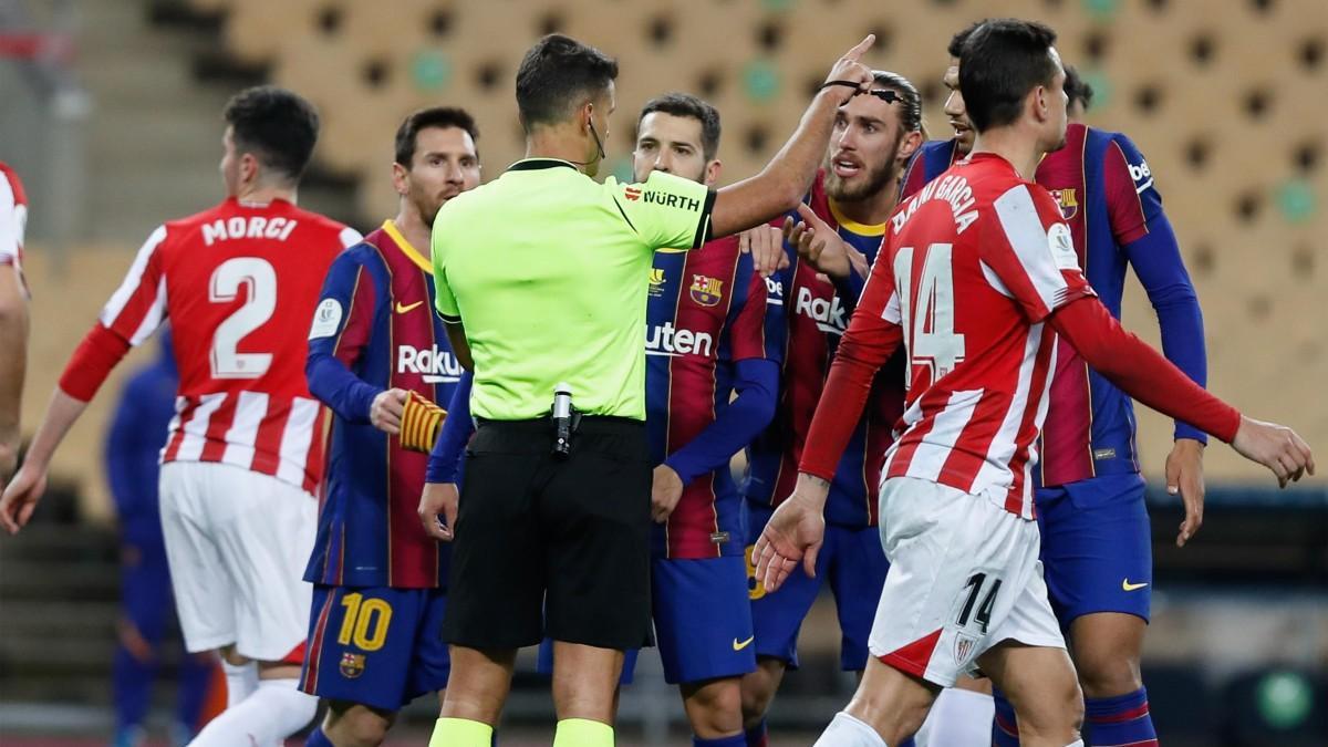 Gil Manzano expulsó a Leo Messi en la final de la Supercopa de España