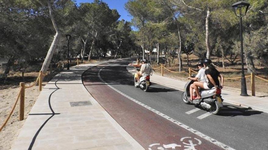 Aspecto de la nueva vía abierta en la localidad más turística de la isla.