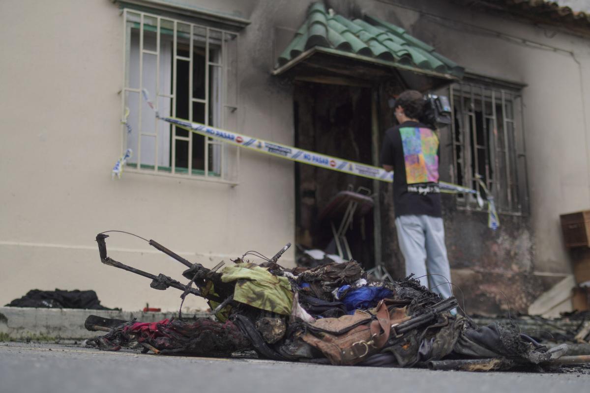 Incendio en una casa de Mesoiro