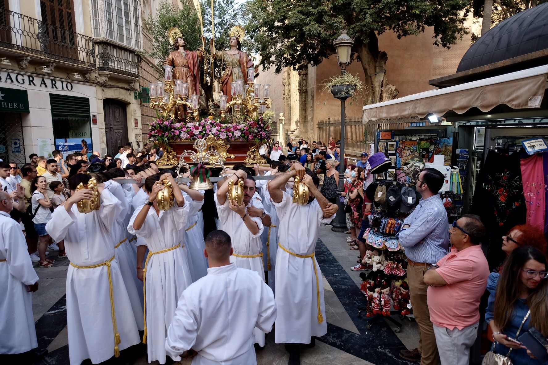 Procesión de los patronos de Málaga por las calles del Centro