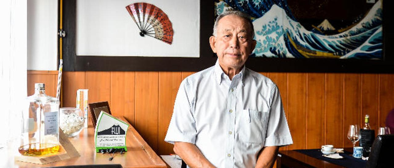 Toshaihiko Sato, en el restaurante Fuji, ayer.