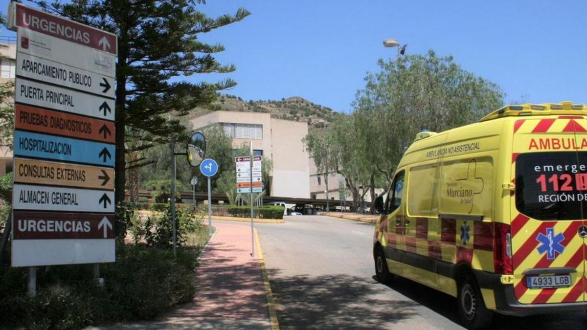 Camino de entrada al hospital Rafael Méndez de Lorca.