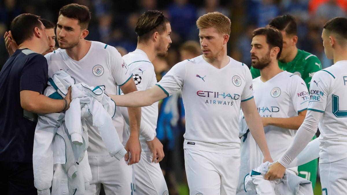 Kevin De Bruyne al término del partido entre el Manchester City y el Brujas