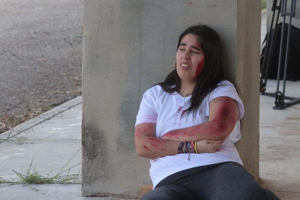 Simulacro de atropello múltiple en el campus de Cartagena de la UCAM