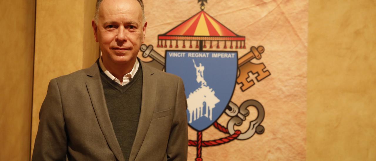 Ignacio Menéndez, ayer, en la basílica del Sagrado Corazón.