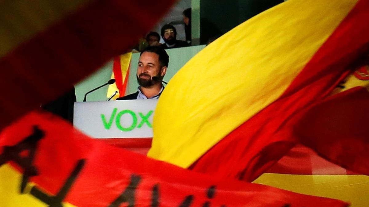 Santiago Abascal, tras conocer los resultados electorales de VOX el pasado 10 de noviembre