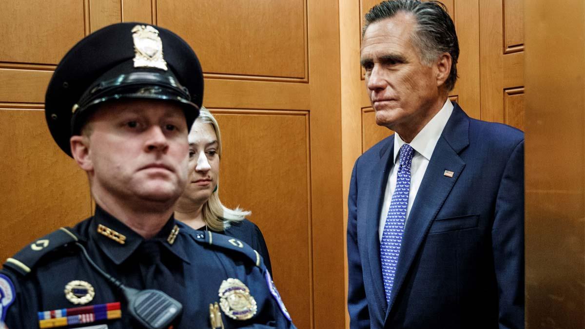 Mitt Romney, el único republicano que votó contra Trump en el ’impeachment’.