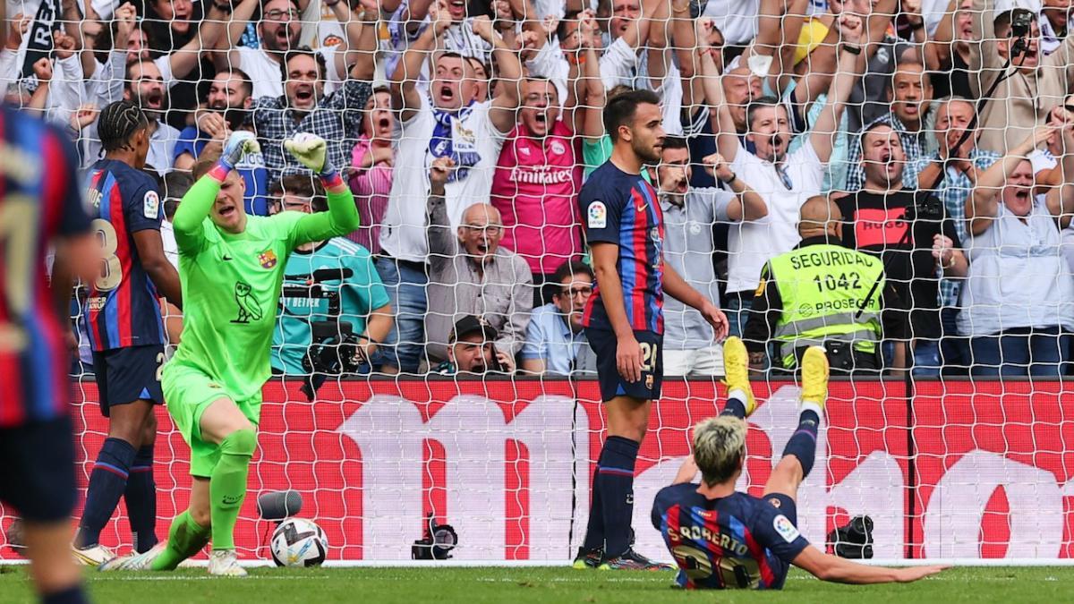 Ter Stegen se lamenta tras encajar el primer gol en el Clásico Real Madrid-Barça
