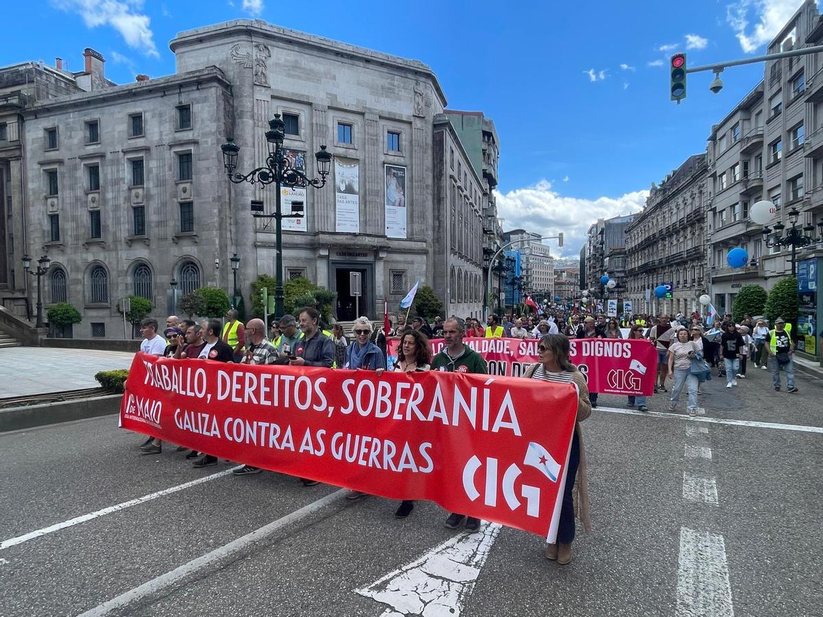 Manifestación de la CIG en Vigo este primero de mayo